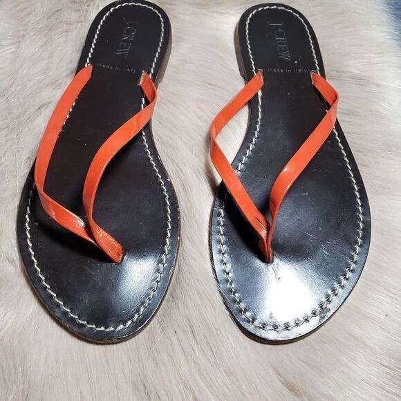 J.Crew Leather Women Flip Flop Sandal - Picture 1 of 4